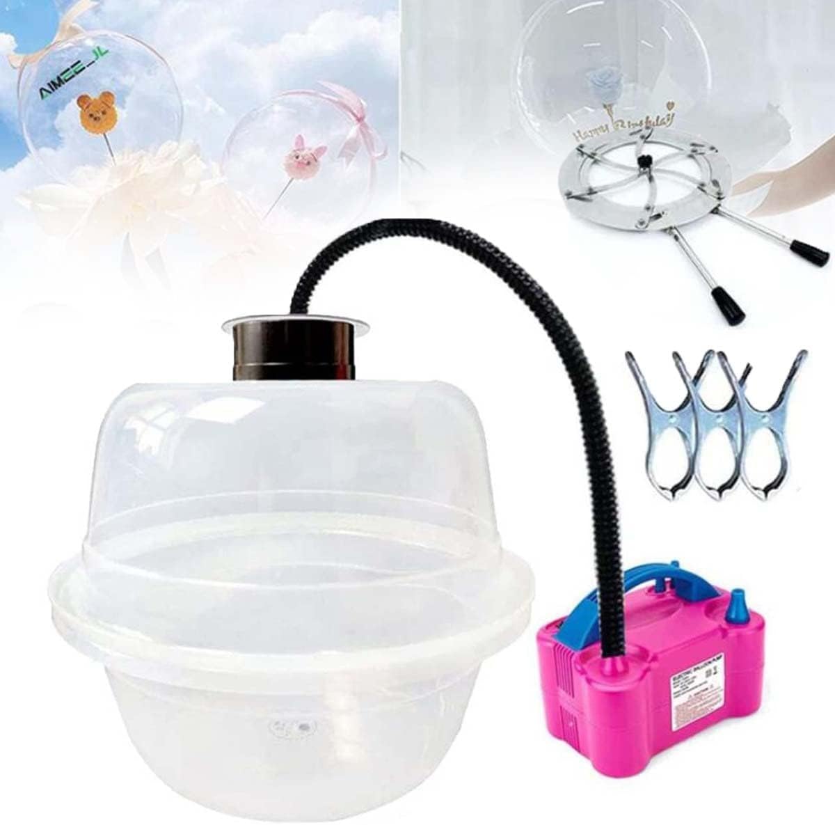 バルーン詰め機、46cmギフトラッピングマシン、バルーンポンプとフレア